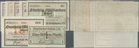 Deutschland - Notgeld - Württemberg. Geislingen, Oberamtssparkasse, 20 (3), 50 (2) Mrd. Mark, 26.10.1923, Varianten bei der Druckfirma, Erh. III-IV, 1...