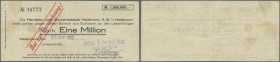 Deutschland - Notgeld - Württemberg. Heilbronn, Deutsche Öl-Feuerungswerke Karl Schmidt, 1 Mio. Mark, 23.8.1923, Datum gestempelt, Scheck auf Handels-...