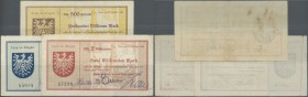 Deutschland - Notgeld - Württemberg. Isny, Gewerbe- und Landwirtschaftsbank, 500 Tsd., 1, 2 Mio. Mark, großes Format, 2, 5 Mio, kleines Format, alle 1...