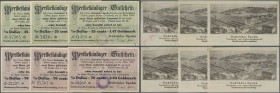 Deutschland - Notgeld - Württemberg. Ittenbeuren / Ravensburg, 1,47 GM, 2,94 GM, je 3 Scheine mit KN-Varianten, je 1 zusätzlich mit Firmenstempel, all...