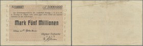 Deutschland - Notgeld - Württemberg. Kisslegg, Allgäuer Torfwerke GmbH, 5 Mio. Mark, 22.9. (hschr.) 1923, Erh. IV
