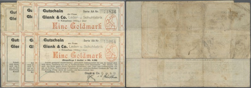 Deutschland - Notgeld - Württemberg. Künzelsau, Glenk & Co. GmbH, 1 Goldmark, 20...
