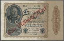 Deutschland - Deutsches Reich bis 1945. Bündel mit 100 Banknoten zu 1 Milliarde Mark 1923, Überdruck auf 1000 Mark 1922, Ro.110 in gebrauchter Erhaltu...
