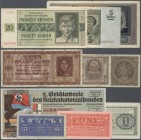 Deutschland - Deutsches Reich bis 1945. kleines Lot mit 29 Banknoten Weimarer Republik, Wehrmachtsausgaben, Reichskreditkasse, Böhmen und Mähren, Ukra...