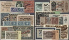 Deutschland - Deutsches Reich bis 1945. riesiger Posten mit 1251 Banknoten Deutsches Kaiserreich, Inflation, Weimarer Republik, diverse Länderscheine,...