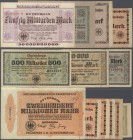 Deutschland - Reichsbahn / Reichspost. kleines Lot mit 14 Banknoten verschiedener Reichsbahndirektionen, dabei 200 Millionen und 50 Milliarden Mark 19...