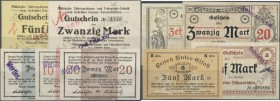 Deutschland - Notgeld. Großnotgeld 1918, Schachtel mit über 270 Scheinen quer durchs Land in üblicher Zusammenstellung mit einigen besseren Sorten wie...