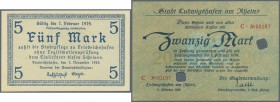 Deutschland - Notgeld. Großnotgeld 1918, Lot von 42 überwiegend kassenfrischen Großgeldscheinen mit etlichen mittleren Sorten wie Lötzen (2 St. kfr.),...