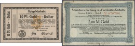 Deutschland - Notgeld. Wertbeständiges Notgeld : Album aus alter Sammlung mit 77 verschiedenen Gold- und Sachwertscheinen, dabei Cham 50 GM, 4 x Fraus...