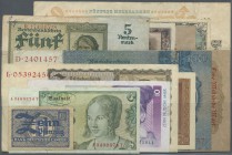 Deutschland. Lot mit 28 Banknoten vom Kaiserreich bis zur Bundesbank, dabei 10 Pfennig Bank Deutscher Länder, 5 und 10 DM 1960 und 198910 Mark Alliier...