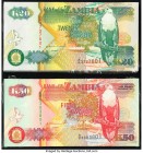 Zambia Bank of Zambia 20; 50 Kwacha 1992 Pick 36a; 37a Two Packs of 100 Gem Crisp Uncirculated. 

HID09801242017

© 2020 Heritage Auctions | All Right...