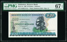 Zimbabwe Reserve Bank of Zimbabwe 20 Dollars 1980 Pick 4a PMG Superb Gem Unc 67 EPQ. 

HID09801242017

© 2020 Heritage Auctions | All Rights Reserved