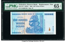 Zimbabwe Reserve Bank of Zimbabwe 100 Trillion Dollars 2008 Pick 91* Replacement PMG Gem Uncirculated 65 EPQ. 

HID09801242017

© 2020 Heritage Auctio...