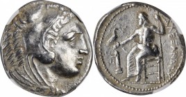 MACEDON. Kingdom of Macedon. Alexander III (the Great), 336-323 B.C. AR Tetradrachm, Amphipolis Mint, Possible lifetime issue, ca. 325-323/2 B.C. NGC ...