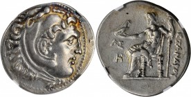 PAMPHYLIA. Aspendos. AR Tetradrachm (16.79 gms), Dated CY 8 (205/4 B.C.). NGC EF, Strike: 5/5 Surface: 4/5.
Pr-2888. Struck in the name and types of ...