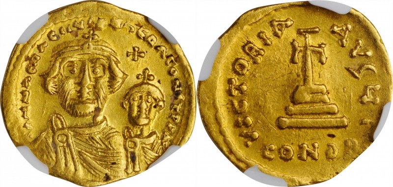 HERACLIUS WITH HERACLIUS CONSTANTINE, 610-641. AV Solidus, Constantinople Mint, ...
