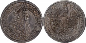 AUSTRIA. 2 Taler, ND (1680-86). Hall Mint. Leopold I. NGC AU-58.
57.01 gms. KM-1119.2; Dav-3249. Fully struck--one can see the lice crawling in Leopo...
