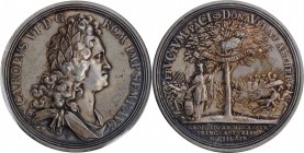 AUSTRIA. Birth of Archduke Leopold Silver Medal, ND (1716). Charles VI. PCGS SPECIMEN-58 Gold Shield.
Mont-1446; Julius-975. Struck to commemorate th...