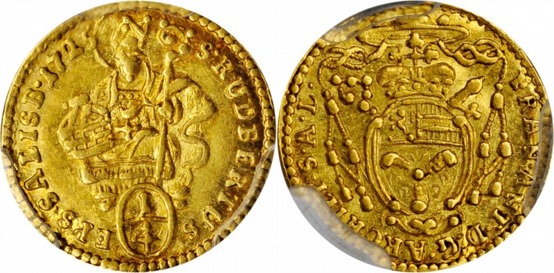 AUSTRIA. Salzburg. 1/4 Ducat, 1725. Franz Anton-Graf und Furst von Harrach. PCGS...