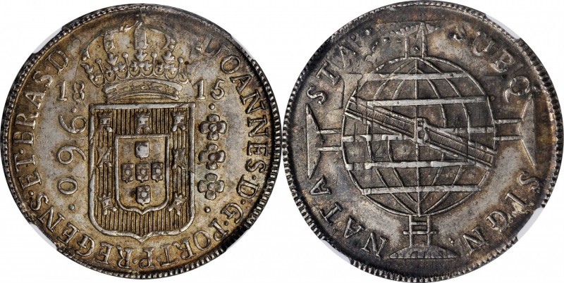 BRAZIL. 960 Reis, 1815-B. Bahia Mint. Joao as Prince Regent. NGC AU-58.
KM-307....
