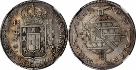 BRAZIL. 960 Reis, 1816-B. Bahia Mint. Joao as Prince Regent. NGC EF-40.
KM-307.1. Overstruck on a Spanish Colonial 8 Reales. A moderately circulated ...
