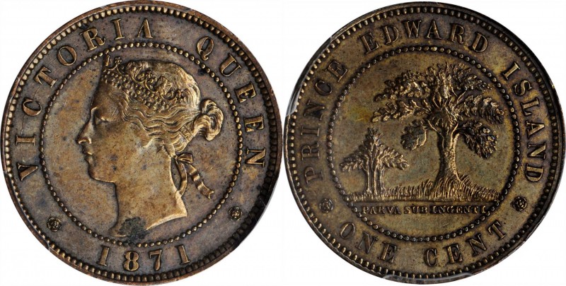 CANADA. Prince Edward Island. Cent, 1871. London Mint. Victoria. PCGS Genuine--C...