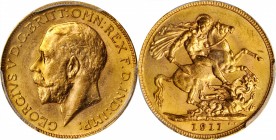CANADA. Sovereign, 1911-C. Ottawa Mint. PCGS MS-64 Gold Shield.
Fr-2, KM-20. A prime quality Canadian Sovereign. Strong features throughout with an e...