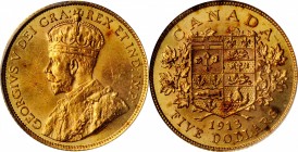 CANADA. 5 Dollars, 1913. Ottawa Mint. PCGS MS-63.
Fr-4; KM-26. Coin has orange-peel tone throughout the fields.
Estimate: $250.00- $350.00