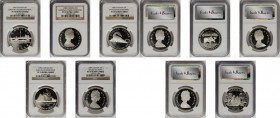 CANADA. Quintet of Silver Dollars (5 Pieces), 1984-89. All NGC PROOF-70 Ultra Cameo Certifed.
1) 1984 Toronto Sesquicentennial. KM-140. 2) 1985, Nati...
