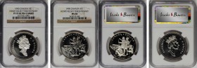 CANADA. Duo of Henry Kelsey Tercentenary (2 Pieces), 1990. Both NGC Certified.
1) PROOF-70 Ultra Cameo. KM-170. 2) MS-68. KM-170.
Estimate: $50.00- ...