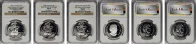 CANADA. Trio of First French Settlement Dollars (3 Pieces), 2004. All NGC Certified.
1) PROOF-70 Ultra Cameo. KM-512. 2) MS-69. KM-512. 3) MS-68. KM-...