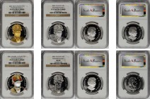 CANADA. Quartet of Thayendanegea Dollars (4 Pieces), 2007. All NGC Certified.
1) Partially Gilt. PROOF-69 Ultra Cameo. KM-653a. 2) PROOF-70 Ultra Cam...