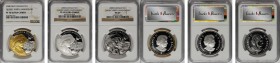 CANADA. Trio of Quebec 400th Anniversary (3 Pieces), 2008. All NGC Certified.
1) Partially Gilt. PROOF-70 Ultra Cameo. KM-785a. 2) PROOF-69 Ultra Cam...