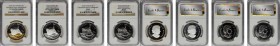 CANADA. Quartet of Navy Anniversary Dollars (4 Pieces), 2010. All NGC Certified.
1) Partially gilt. PROOF-70 Ultra Cameo. KM-995a. 2) PROOF-70 Ultra ...