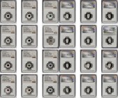 CANADA. Group of 3 Dollar Birthstones (12 Pieces), 2011. All Certified by NGC.
1) January -- Garnet. PROOF-69 Ultra Cameo. KM-1117. 2) February -- Am...