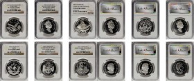 CANADA. Septet of Silver Dollars (6 Pieces), 1997-2011. All Certified by NGC.
1) 1997, Flying Loon. PROOF-70 Ultra Cameo. KM-296. 2) 1999, Year of Ol...