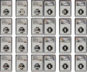 CANADA. Group of 3 Dollar Birthstones (12 Pieces), 2012. All NGC Certified.
1) January -- Garnet. PROOF-68 Ultra Cameo. KM-1300. (Unlisted Date in KM...