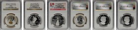 CANADA. Trio of Sports Dollars (3 Pieces), 2009-12. All NGC Certified.
1) 2009. Gilt Montreal Canadians 100th Anniversary. PROOF-69. KM-865. 2) 2012....