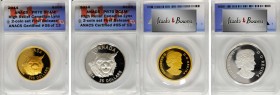 CANADA. Lynx Proof Set (2 Pieces), 2014. Both ANACS Certified.
1) Gold 200 Dollars. ANACS PROOF-70 Deep Cameo. KM-1757. 2) Silver 25 Dollars. ANACS P...