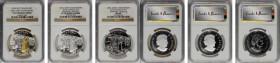 CANADA. Trio of WWI 100th Anniversary Dollars (3 Pieces), 2014. All NGC Certified.
1) Partially gilt. PROOF-70 Ultra Cameo. KM-1586.2. 2) PROOF-70 Ul...
