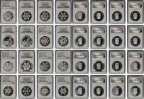 CANADA. Group of Snowflake Series 20 Dollars (16 Pieces), 2007-14. All NGC Certified.
1) 2009, Rose Crystals. PROOF-70 Ultra Cameo. KM-945. 2) 2010, ...