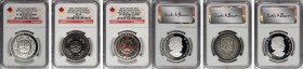 CANADA. Trio of Silver Singing Moon Mask (3 Pieces), 2015. All NGC Certified.
1) 25 Dollars. NGC PROOF-70 Ultra Cameo. KM-unlisted. 2) 25 Dollars. NG...