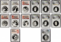 CANADA. Septet of Scallop 15 Dollars (7 Pieces), 2010-16. All NGC PROOF-70 Ultra Cameo.
1) 2010, Year of the Tiger. KM-1038. 2) 2011, Year of the Rab...