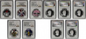 CANADA. Quintet of Colorized Issues (5 Pieces), 2010-17. All NGC PROOF-70 Ultra Cameo Certfiied.
1) Dollar, 2010. Color Poppy. KM-1050. 2) Dollar, 20...