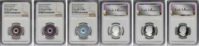 CANADA. Trio of Swarovski Birthstone 5 Dollars (3 Pieces), 2018. All NGC PROOF-70 Ultra Cameo Certified.
1) January - Garnet. KM-Unlisted. 2) Februar...