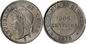 CHILE. 2 Centavos, 1876. PCGS MS-65.
KM-147. A well-struck Gem with satiny luster and pleasant toning throughout.
Estimate: $80.00- $120.00