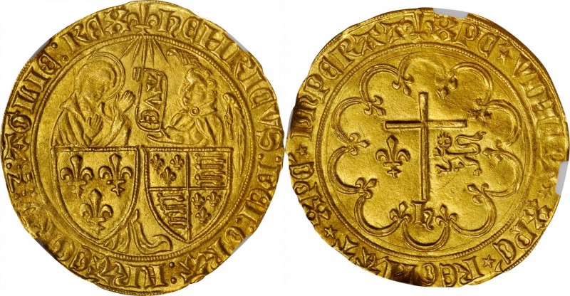 FRANCE. Salut d'Or, ND (1422-50). Saint Lo Mint. Henry VI. NGC MS-61.
Fr-301; D...