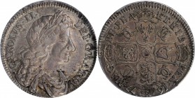 GREAT BRITAIN. 1/2 Crown, 1677. London Mint. Charles II. PCGS AU-50 Gold Shield.
S-3367; KM-438.1. RARE quality for the type, displaying an even stri...