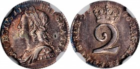 GREAT BRITAIN. 2 Pence, 1746. London Mint. George II. NGC MS-61.
S-3712A; KM-568. Fully detailed with pale mauve tone over most of the surfaces.
Est...