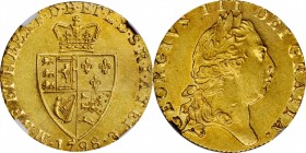 GREAT BRITAIN. Guinea, 1798. London Mint. George III. NGC AU-58.
Fr-356; S-3729; KM-609. A few hairlines but quite lustrous in the protected areas.
...